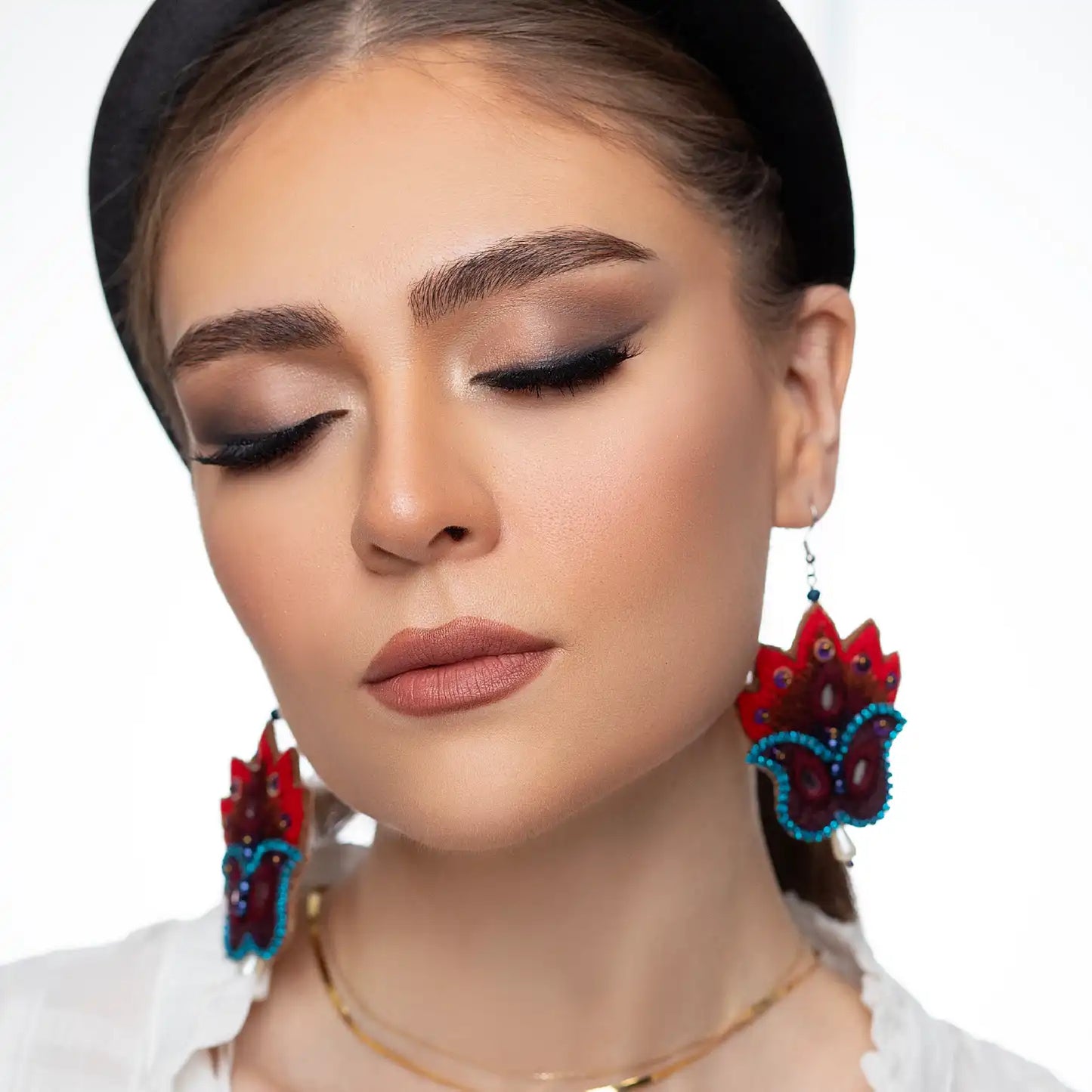 Tavoosi | Hand Embroidered Statement Earrings
