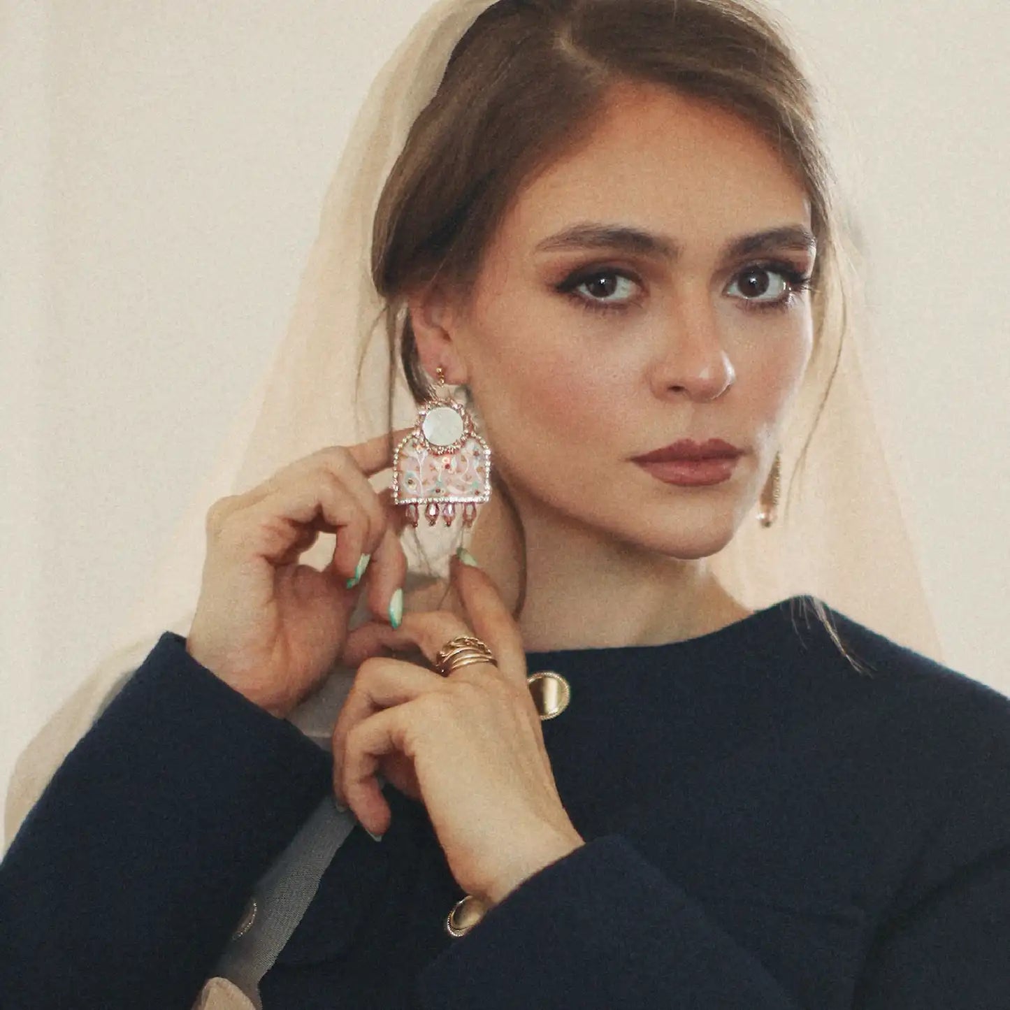 Sepidar | Hand Embroidered Statement Earrings