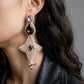 Arghavan Earrings — worn with black leather