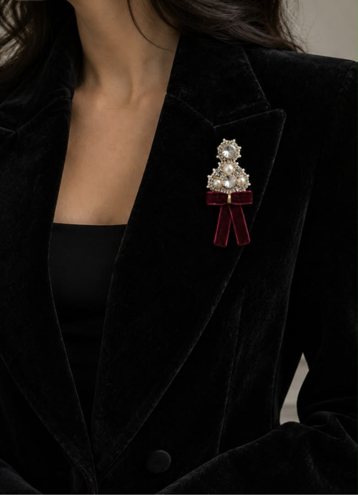Golnar Earrings — styled on a blazer